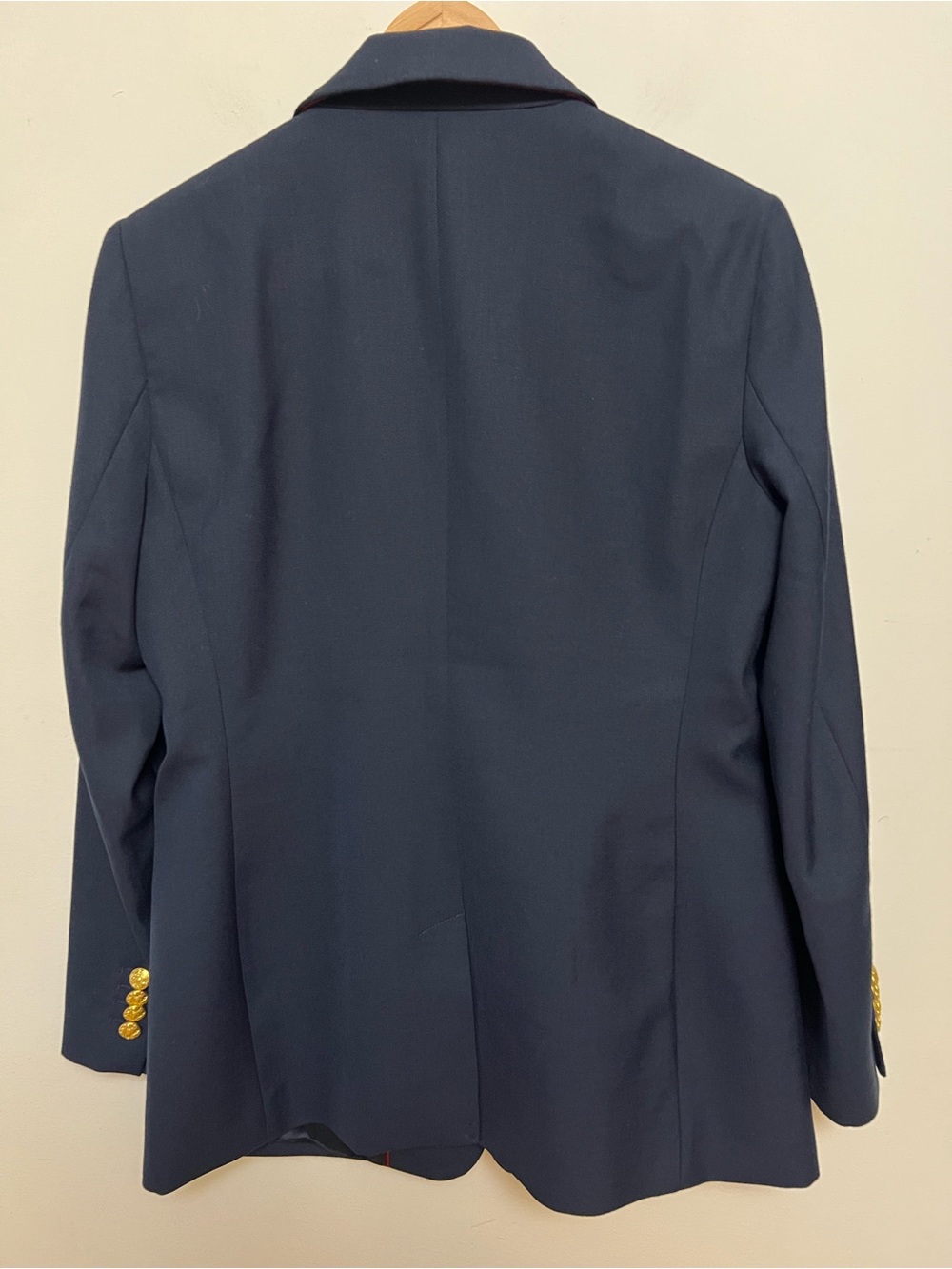 Banana Republic Navy Double-Breasted Blazer with Gold Buttons - Picture 4 of 11